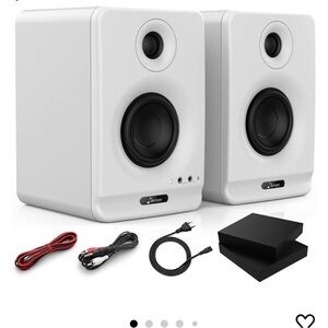 Donner Studio Monitors Speakers In White